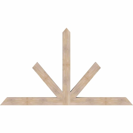 Ekena Millwork Saratoga Smooth Timber Gable Bracket, Douglas Fir, 96"W x 56"H x 5 1/2"D x 5 1/2"F, 14/12 Pitch GBW096X56X0606SAR00SDF